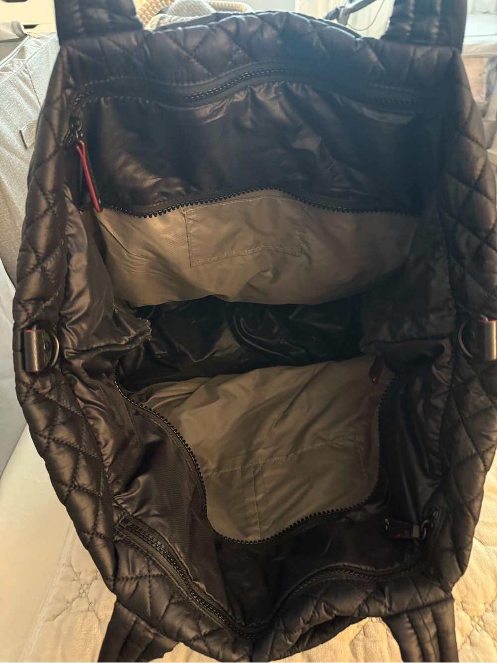 MZ Wallace Black Quilted Metro Tote - Picture 8 of 11